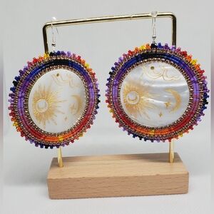 Handmade Sunset themed earrings